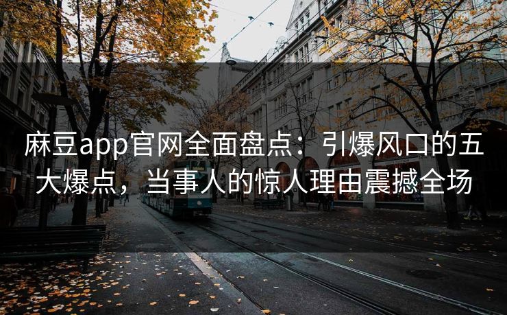 麻豆app官网全面盘点：引爆风口的五大爆点，当事人的惊人理由震撼全场