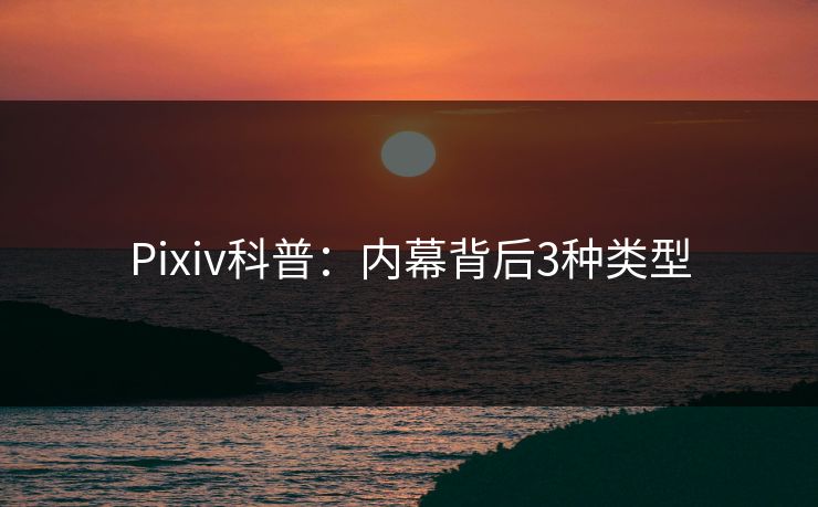 Pixiv科普：内幕背后3种类型
